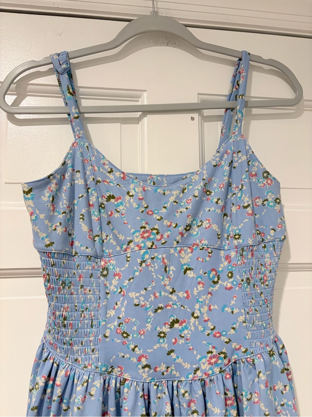 Urban Outfitters Blue Floral Romper Mini Dress Size Medium - Picture 6 of 11
